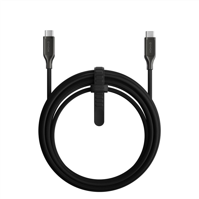 Cablu pentru incarcare si transfer de date NOMAD Kevlar, 2x USB-C, 3m, Carbide